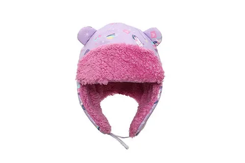 Baby/kids Water Repellent Trapper Hat – Unicorn (lilac)