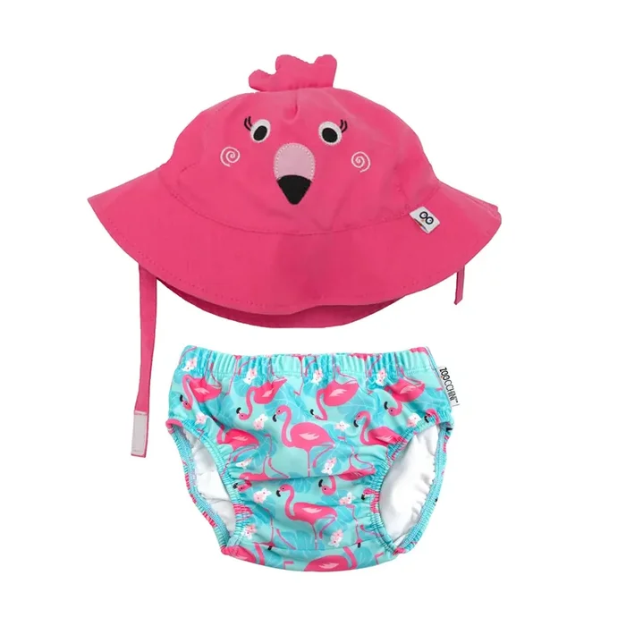 Baby Swim Diaper & Sun Hat Set – Franny The Flamingo