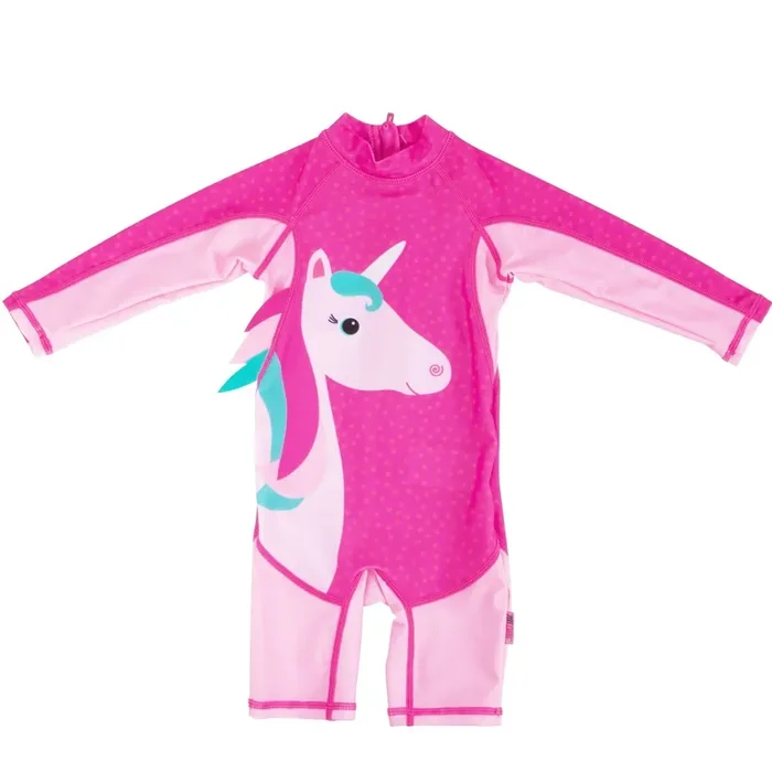 Baby/toddler Rash Guard One Piece Swimsuit – Una The Unicorn
