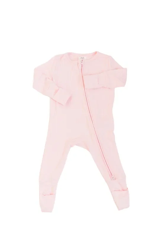 Bamboo Baby Convertible Jumpsuit 0-3 Months – Baby Pink