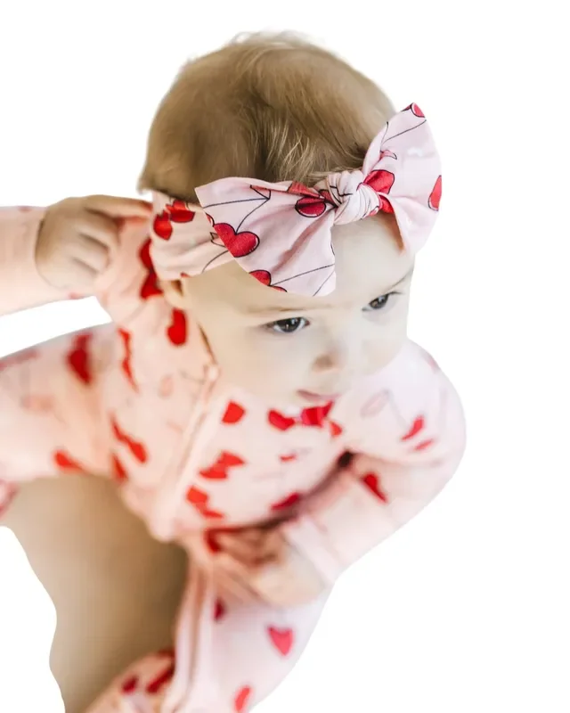 Bamboo Headband | Cherry Heart