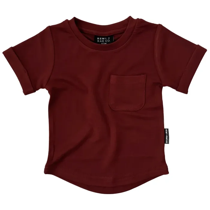 Bamboo Pocket Tee – Wine