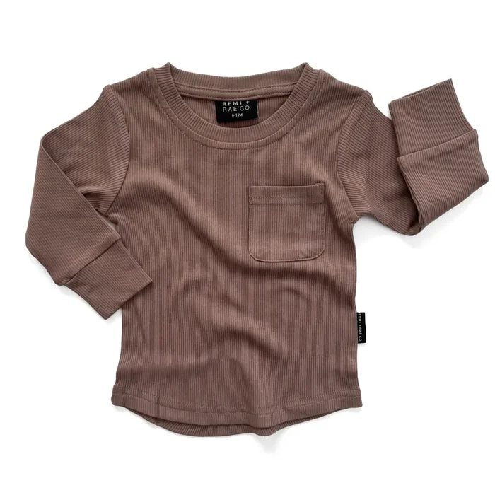 Bamboo Ribbed Long Sleeve – Mocha