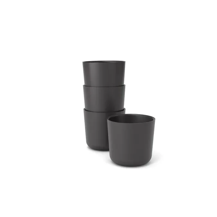 Bamboo Small Cup – 4 Piece Set Black
