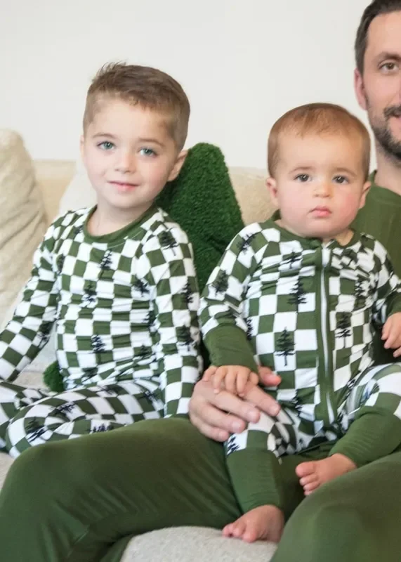 Bamboo Toddler And Kids Christmas Pajamas | Matching Family Holiday Set – Christmas Trees
