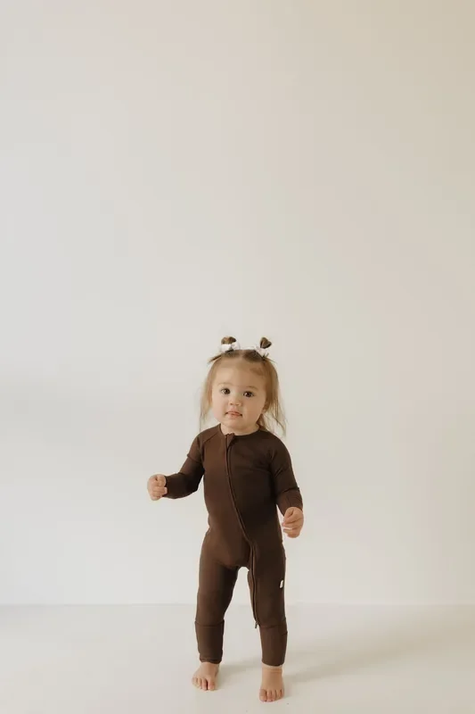 Bamboo Zip Pajamas | Coffee Bean