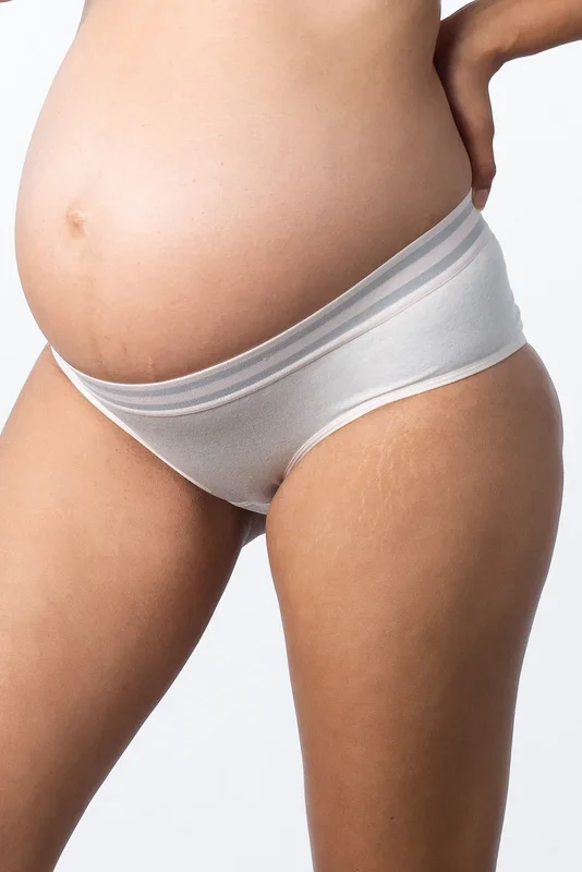 Baumwoll Taillen-Slip mit Auslaufschutz offwhite