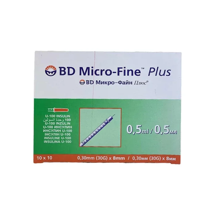 Bd Micro Fine Plus 0.5ml Syringe 10 Pieces