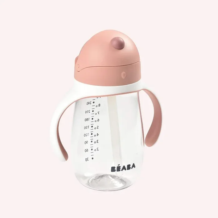 Beaba – Straw Cup – 300ml – Vintage Pink