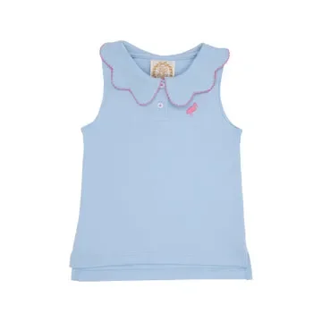 Beaufort Bonnet – Paige’s Playful Polo – Beale Street Blue with Hamptons Hot Pink Picot & Stork