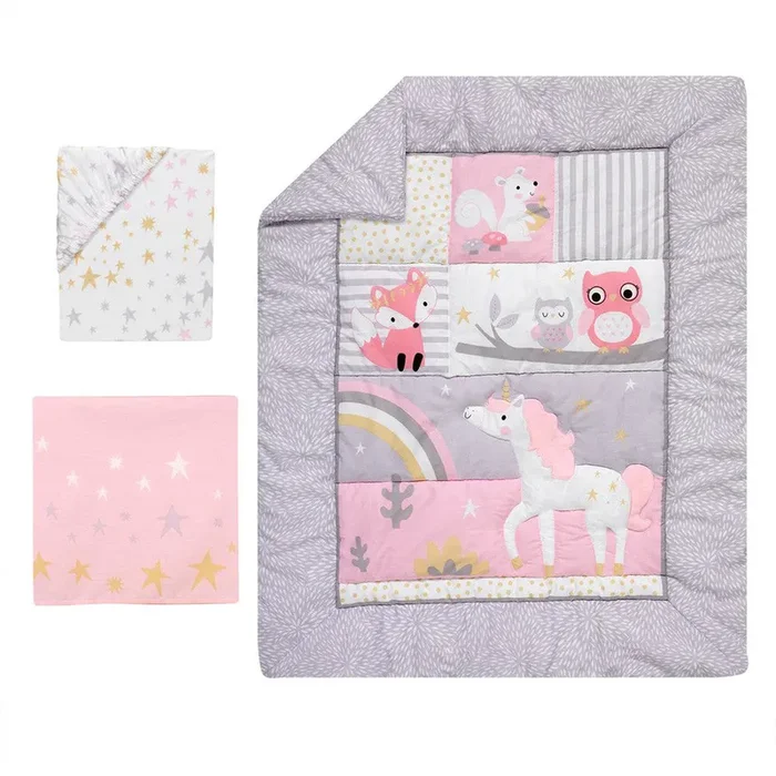 Bedtime Originals Rainbow Unicorn 3-Piece Bedding Set