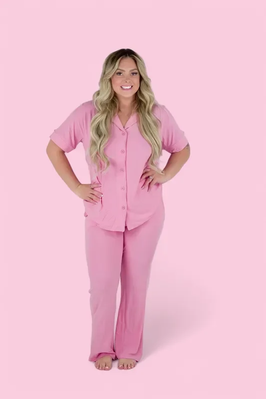 Bella Pink Rib Women’s Dream Flare Set