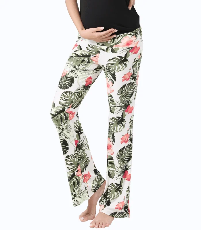 Below Bump Maternity Postpartum Pajama Pants (Floral)