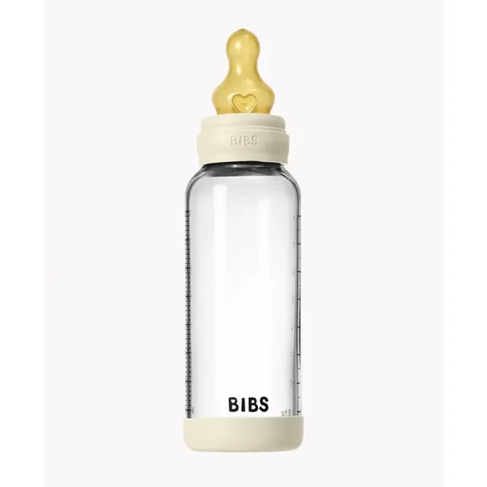 BIBS Baby Glass Bottle Set 8oz Latex