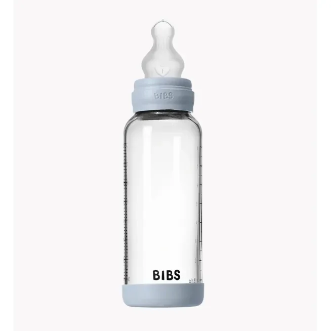 BIBS Baby Glass Bottle Set 8oz Silicone