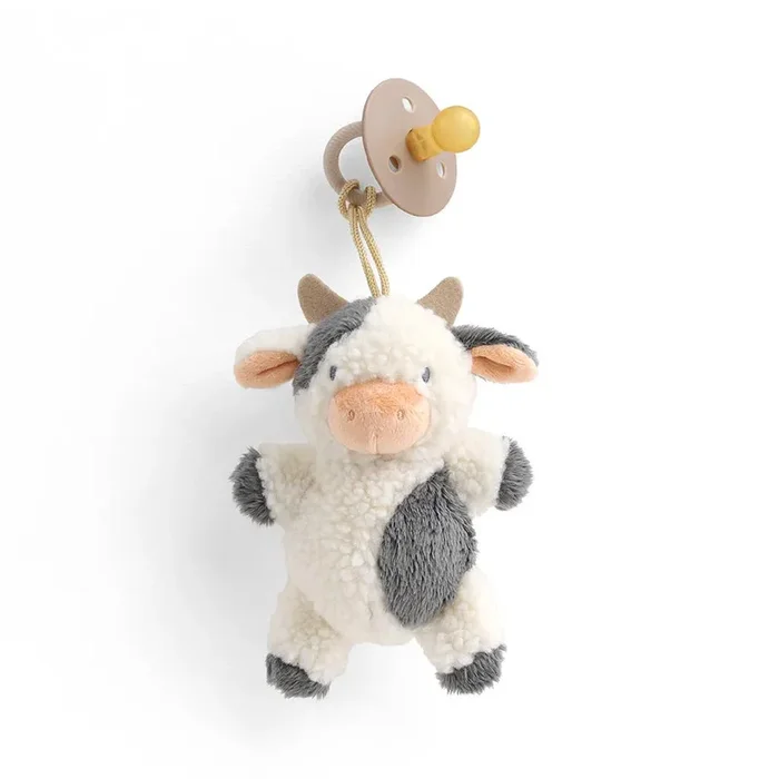 Bitzy Pal Pacifier & Plush: Cow