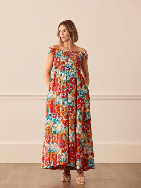 Blossom Tulips Bardot Dress