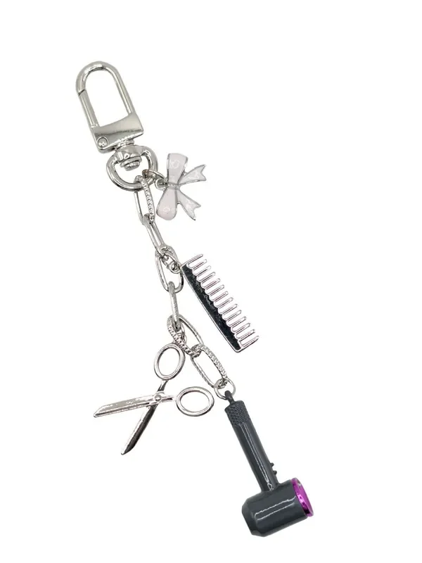 Blowout Babe Silver Chain Bag Charm