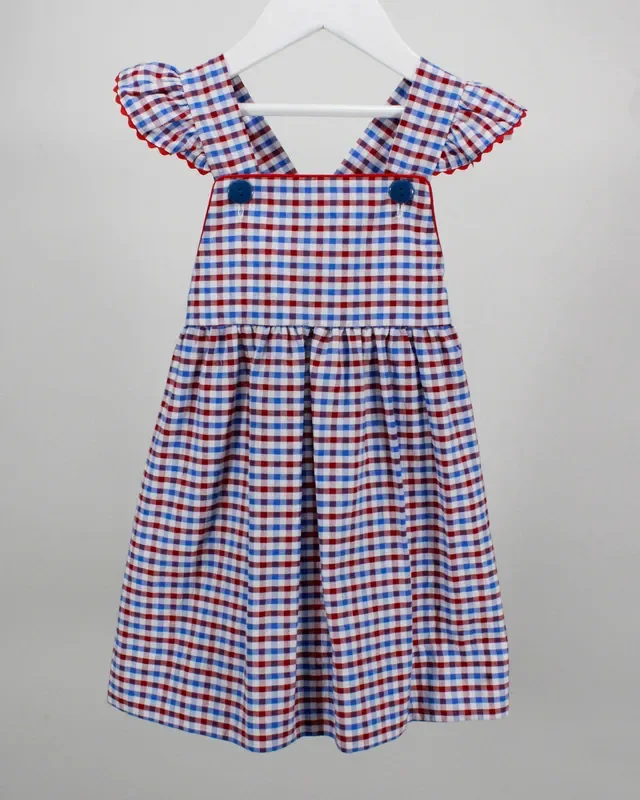 Blue And Red Plaid Gracie Dress