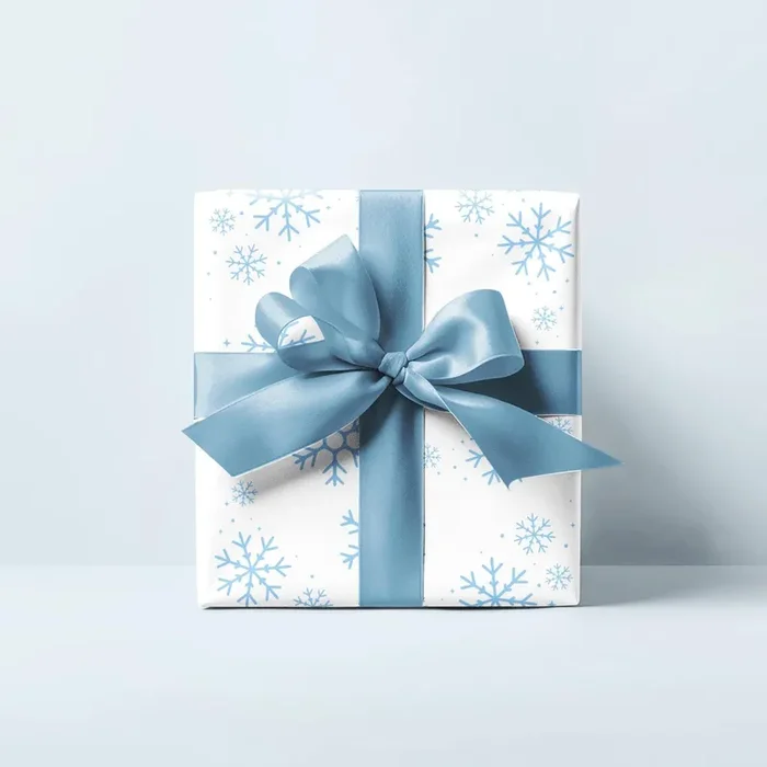 Blue Snowflake Wrapping Paper