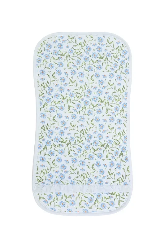 Blue Vines Print Burp Cloth