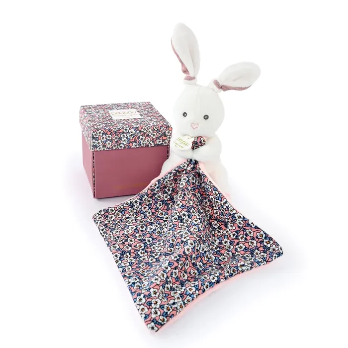 Boh’aime Pink Bunny Puppet With Doudou