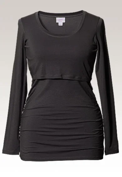 Boob Flatter Me Long Sleeve Maternity & Nursing Top – Size XS