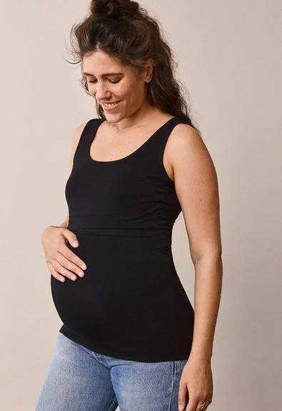 Boob Organic Cotton Maternity & Nursing Tank – Black