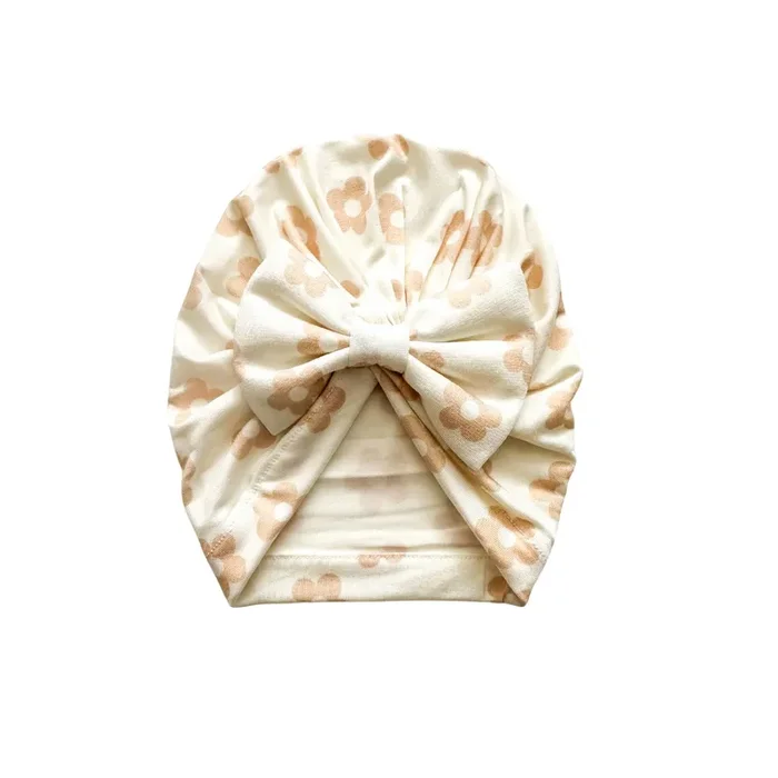 Bow Turban Hat – Blush Daisy