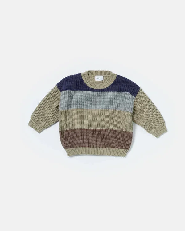 Boxy Sweater Color Block – Chunky