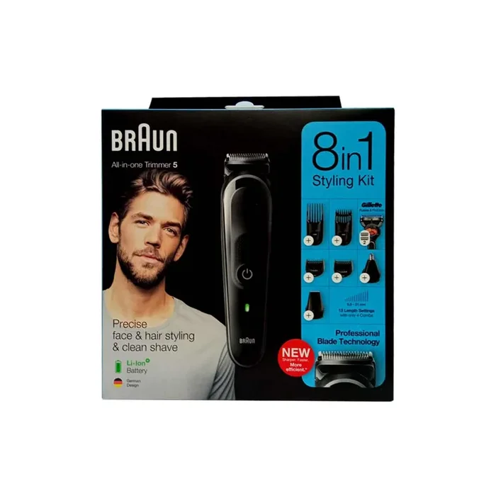 Braun Beard Trimmer 5, 8-in-1 Styling Kit With Gillette Razor, MGK5260