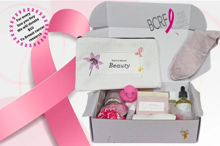 Breast Cancer Awareness Gift Box – Hope For A Warrior / A Survivor – This Is A Support Care Pamper Package – All Natural