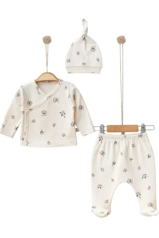 Bud Flower Baby Clothes Set – 3 Pcs