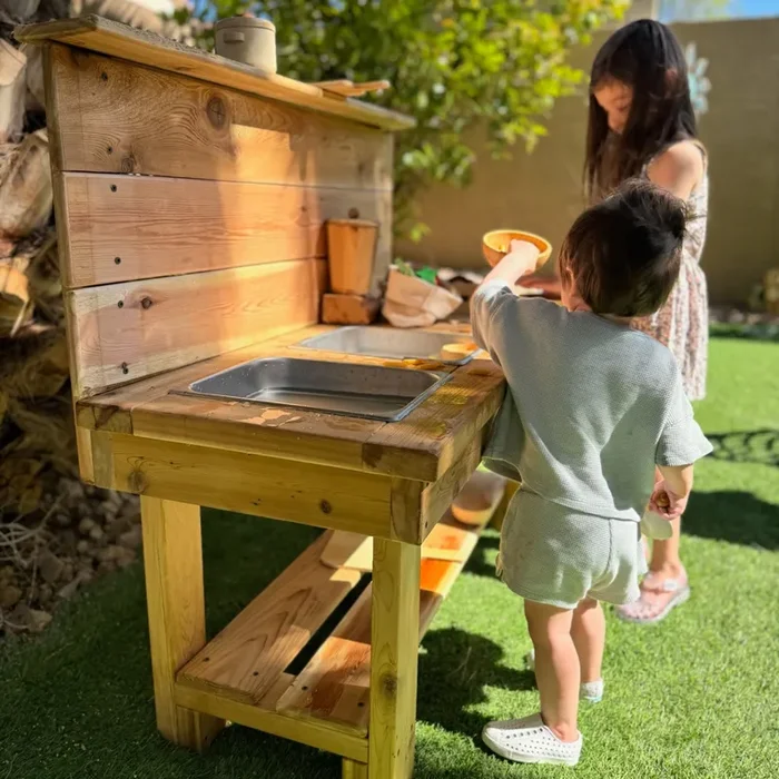 Bunny Hopkins® Mud Kitchen – Eco-Friendly Non-Toxic Outdoor Play Kitchen Made from American Cedar