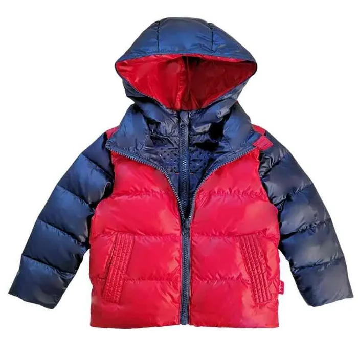 Car Seat Coat | The Road Coat Down – Navy/red