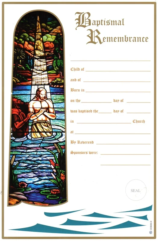 Certificate – Baptismal Remembrance