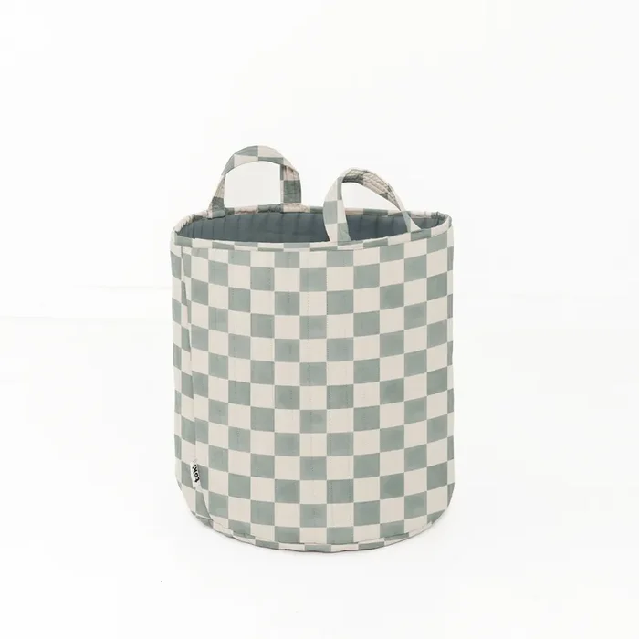 Checker Matcha Storage Basket