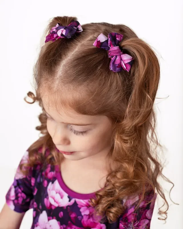 Cherry Blossoms | Baby Bamboo Clip On Bow Set