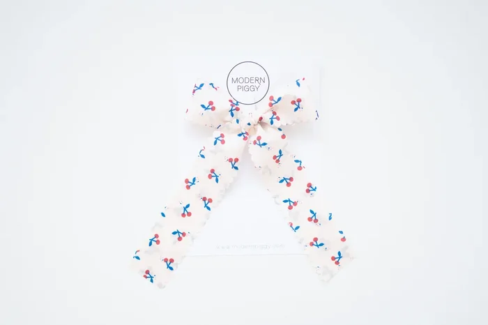 Cherry Jubilee | Single Loop Statement Ribbon Bow