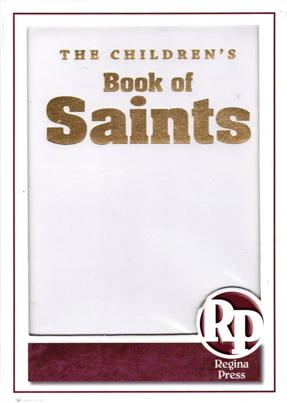 Children’s Book of Saints – White Imitation Leather Gift Box