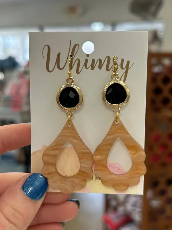 Chrissy Acrylic Scalloped Drop Earrings