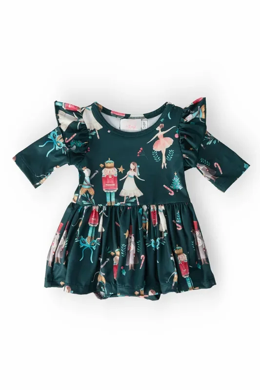 Christmas Ballet Twirl Flutter Bodysuit