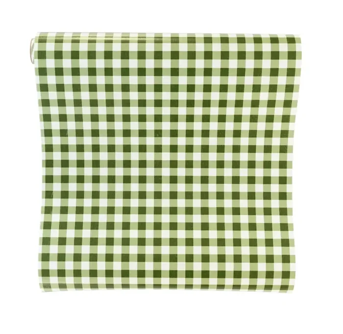 Christmas Green Gingham Table Runner