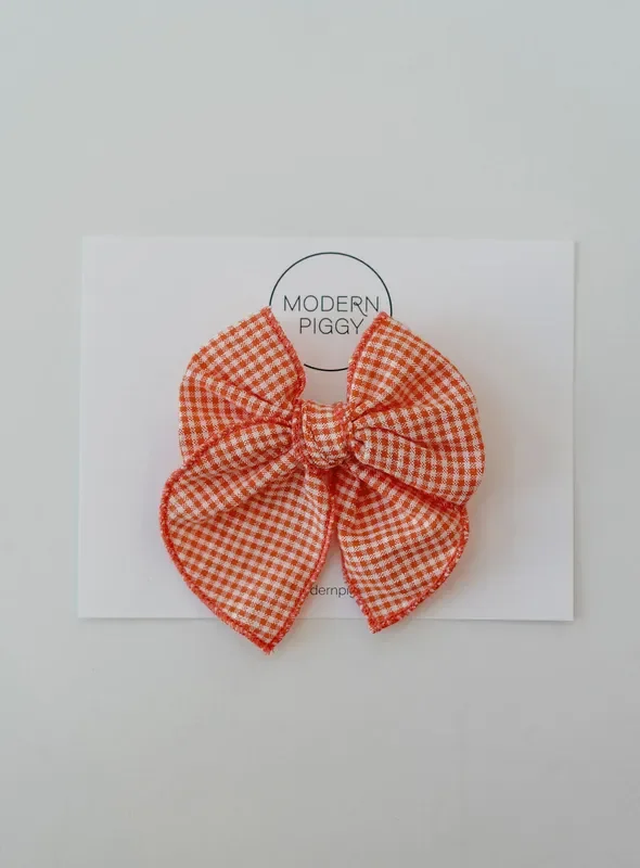 Citrus Check | Pigtail Set – Petite Party Bow