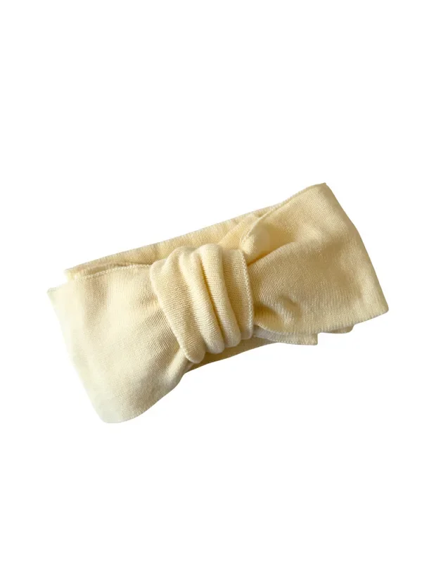 Classic Bow Headband – Cream