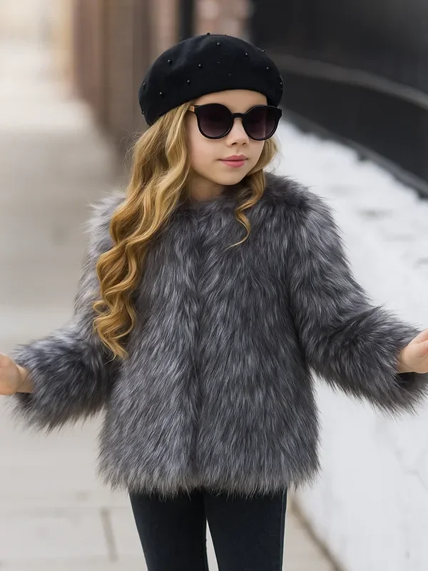 Classic Cozy Faux Fur Coat