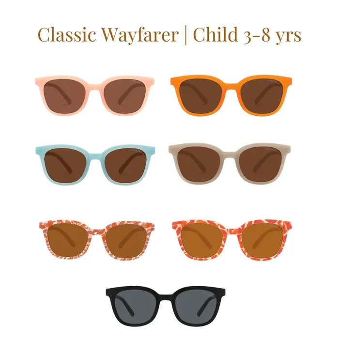 Classic Wayfarer Sustainable Sunglasses | Bio-based · Bendable · Polarized | Child | 3-8 Y