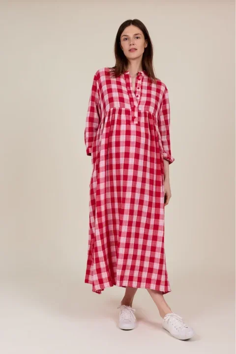 Cleo Dress – Red check