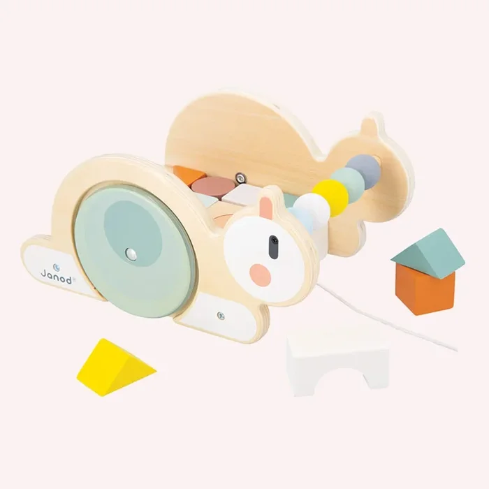 Cocoon Pull Along Snail Block Cart