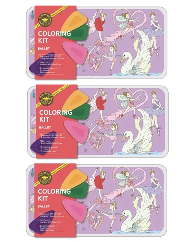 Coloring Kit – 3 Units In Set – Ballerina Large